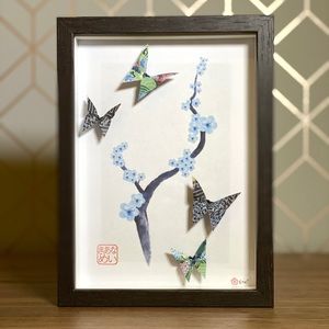Original Handfolded Origami Cherry Blossom Artwork